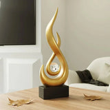 Abstract Flame Sculpture Ornament - Creative Ceramic Decor Carvallo