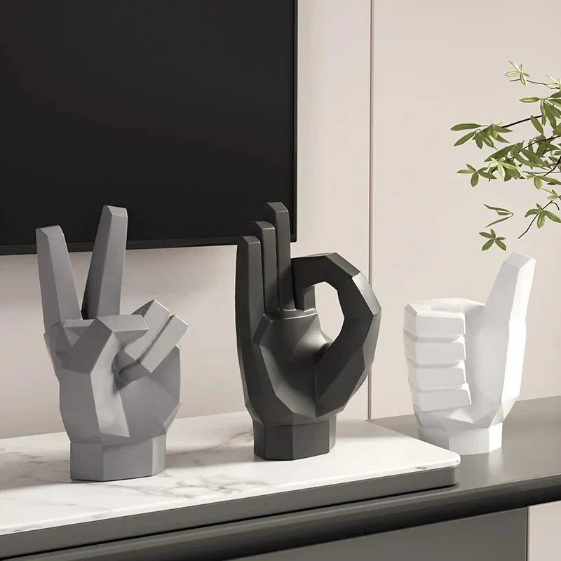 Abstract 'Tummar Upp' Konstdekoration - Modern Resinkonst Carvallo