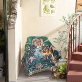 Färgglad abstrakt vävd gobelängpläd 160x130cm Carvallo