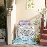 Färgglad abstrakt vävd gobelängpläd 160x130cm Carvallo