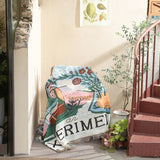 Färgglad abstrakt vävd gobelängpläd 160x130cm Carvallo