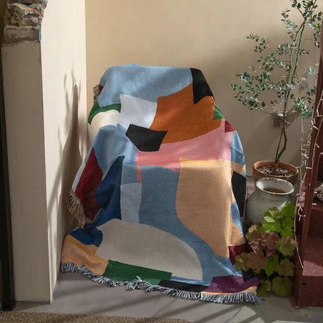 Abstract Vävd Gobeläng Filt för Hemdekor Carvallo
