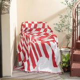 Färgglad abstrakt vävd gobelängpläd 160x130cm Carvallo