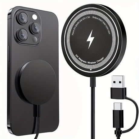 Trådlös Magnetisk Telefonladdare med USB-kabel Carvallo