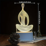 ZenLight - 3D Yoga Nattlampa med USB-anslutning Carvallo