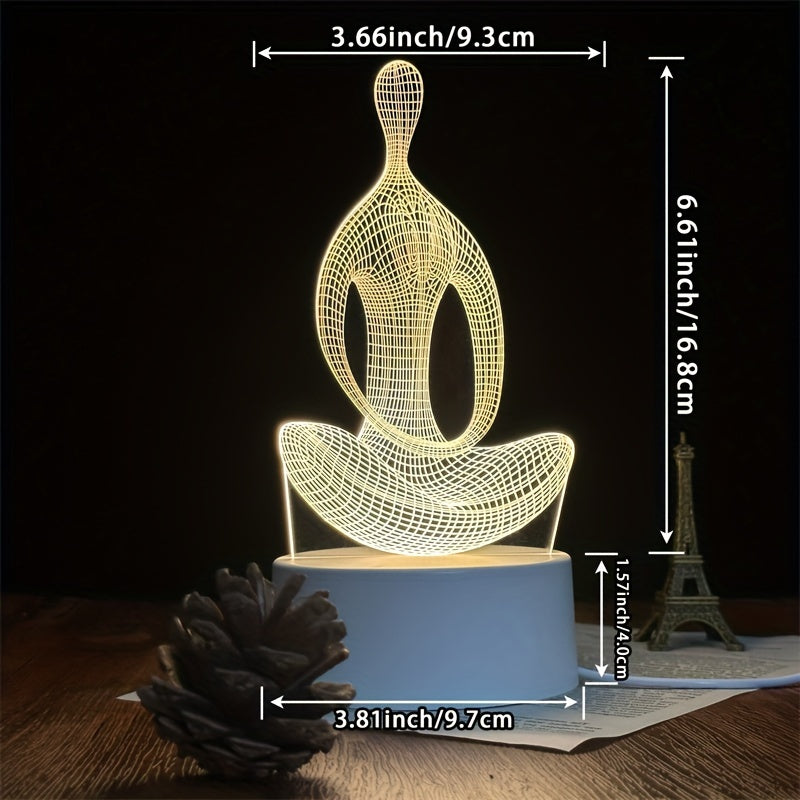 ZenLight - 3D Yoga Nattlampa med USB-anslutning Carvallo
