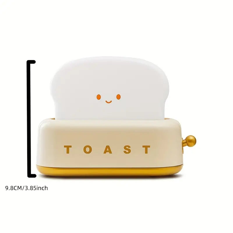 Söt sänglampa – Kawaii Toast LED-lampa för mysig belysning Carvallo