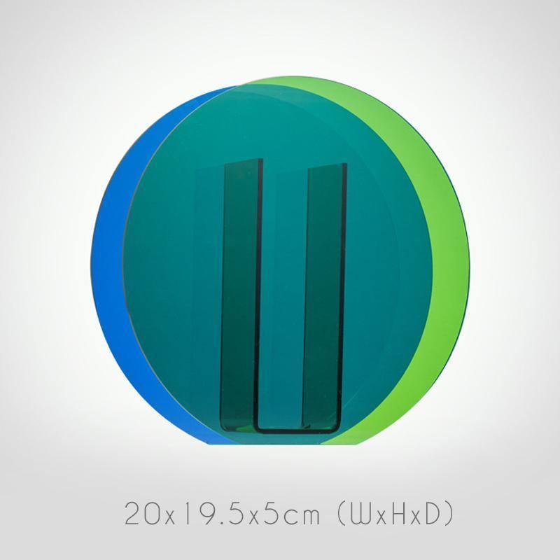 Levande akryl geometrisk blommig vas MILA Sverige