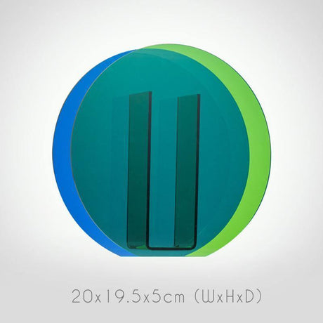 Levande akryl geometrisk blommig vas MILA Sverige