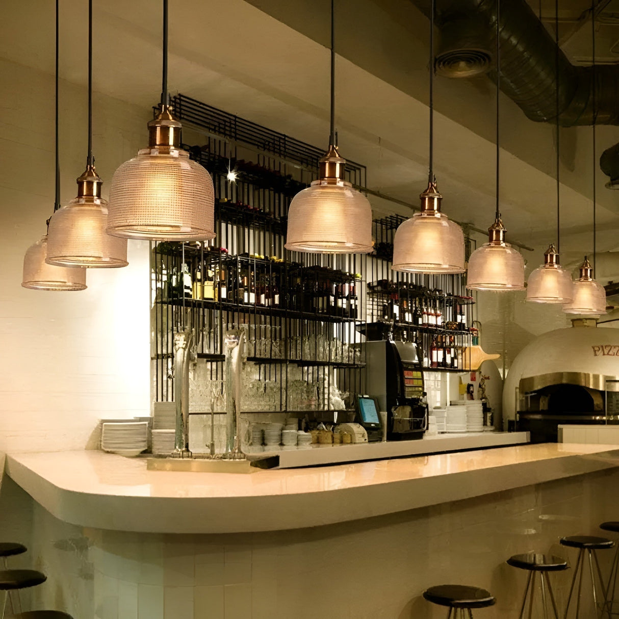 Retro pendel ljus av glas – Stilig hängande lampa för mysiga utrymmen Carvallo