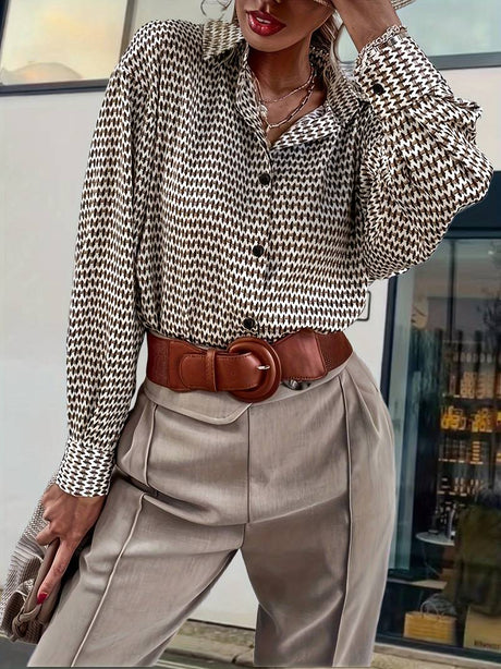 Dam Blus Långärmad Vintage Bomull Hemnix