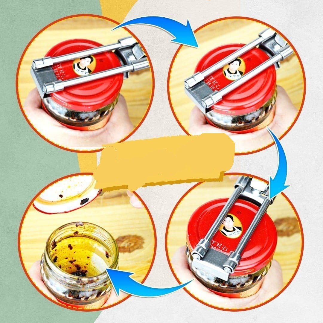 Royallure Justerbar Burk- och Flasköppnare – Enkel Grepp Locköppnare för Alla Storlekar Carvallo