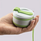 Carvallo Traviva Cup | Livsmedelsgodkänd silikon | Med lock & läckageskydd | 14 × 8 cm Carvallo