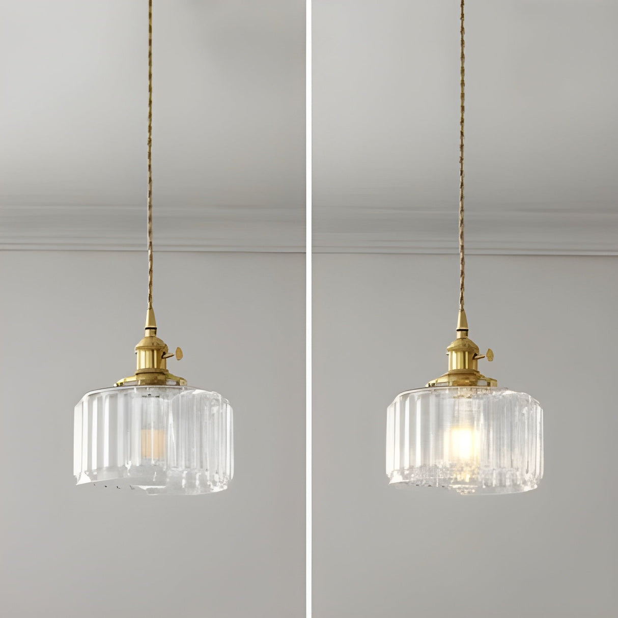 CrystalWave Light – Retro Kort Cylinder LED Hänglampa Carvallo