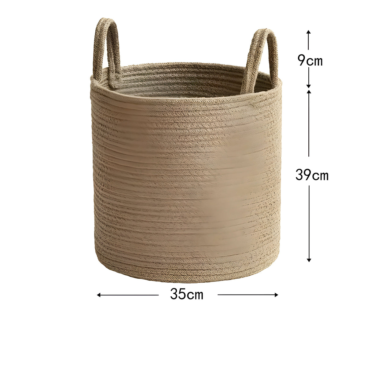 HearthWeave Korg - Fällbar, Handflätad Rep Korg Carvallo