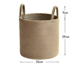 HearthWeave Korg - Fällbar, Handflätad Rep Korg Carvallo