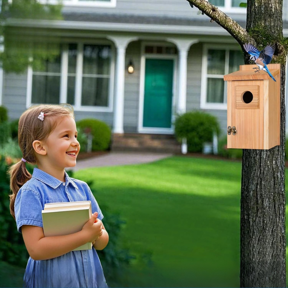 Fågelhus i trä, ceder, kopparskydd Carvallo