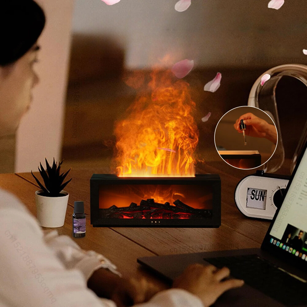 Luftrenare med flammande effekt och aromdiffusor Carvallo