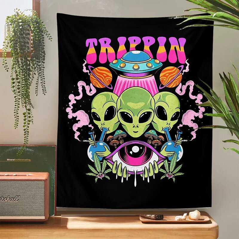 Alien Vägghängande Tapestry - Jacquard 100% Polyester Dekor Carvallo