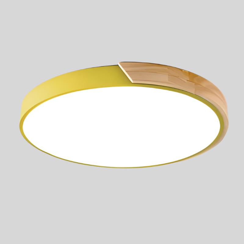 CircaLume Trä Taklampa – Rund Nordisk LED Plafond i Massivt Trä Hemnix
