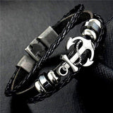 Ankare läderarmband-Jewelry for men-Bellasverige-Hemnix