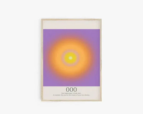Ängelnummer Andliga Affischer Canvas Modern väggkonst Carvallo
