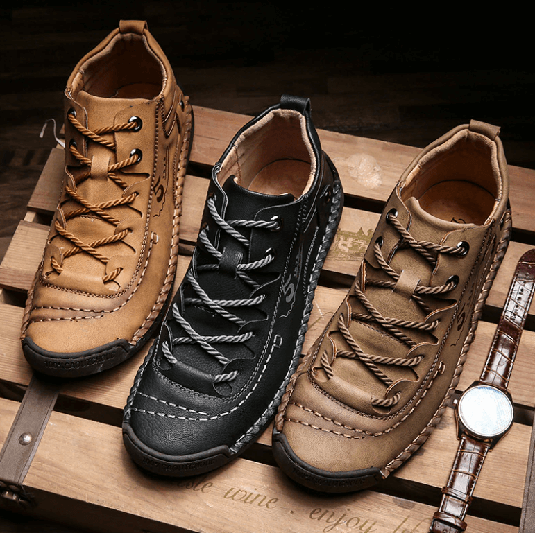 Vintage Läderstövlar-Shoes for Men-Hemnix-Hemnix