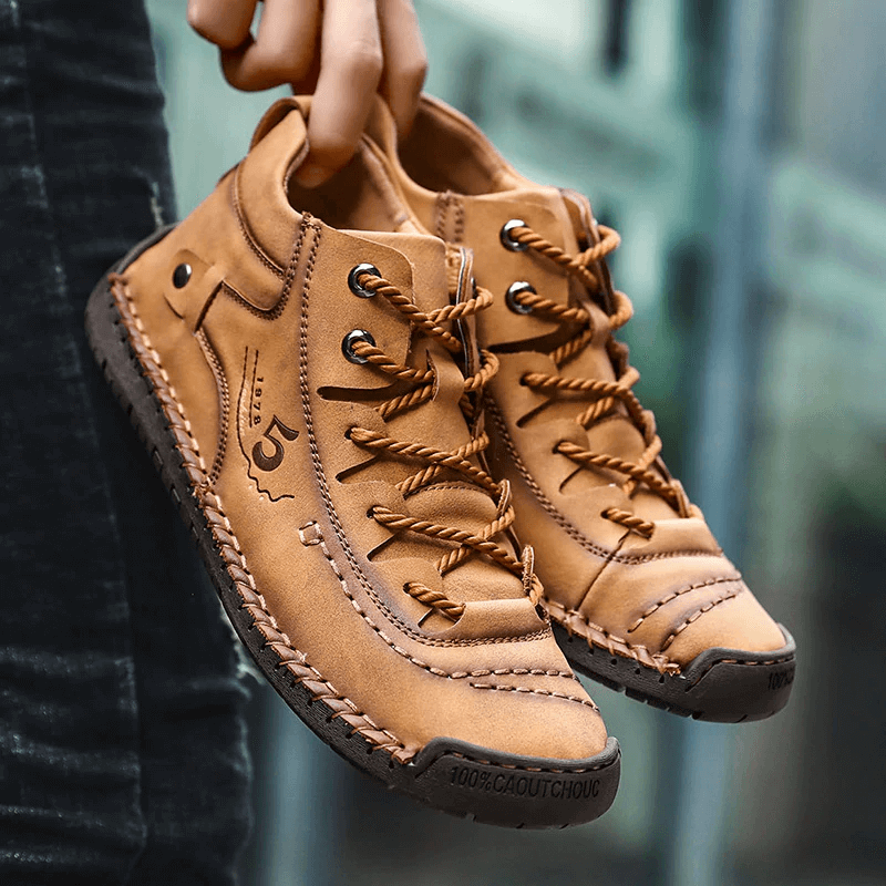 Vintage Läderstövlar-Shoes for Men-Hemnix-Gul-40-Hemnix