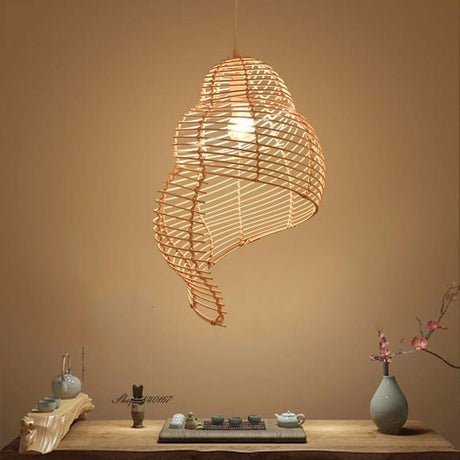 Carvallo – Spiralformad bambu pendel med organiskt handgjort design Carvallo