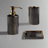 Carvallo – Elegant Keramisk Badset med Gyllene Accenter Carvallo