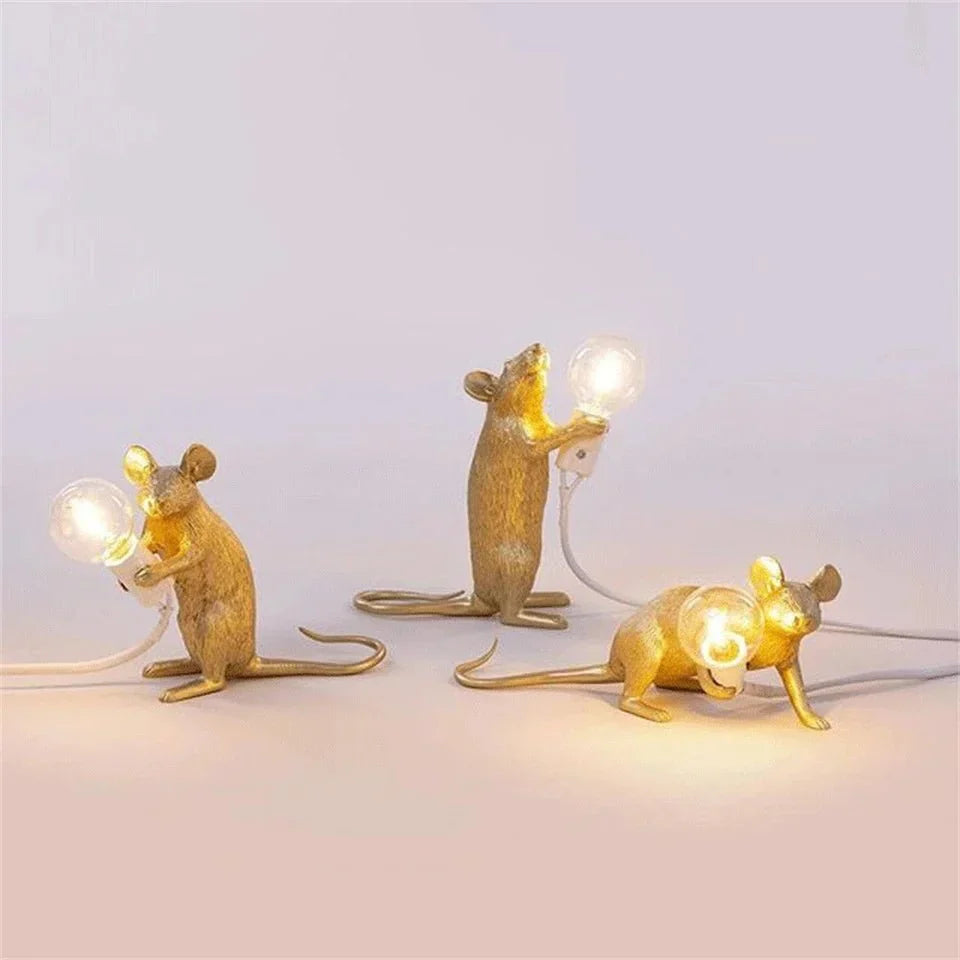 LumoMouse – Art Deco LED Bordslampa med Lekfull Design Hemnix