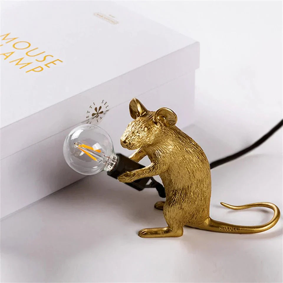 LumoMouse – Art Deco LED Bordslampa med Lekfull Design Hemnix