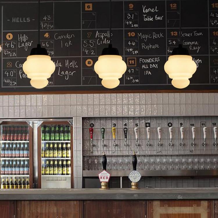 ArtCreativ | Art Deco Mjölkglas Hänglampa för Vintage Inrednings Charm Carvallo