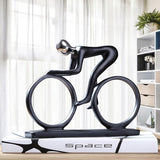 ArtCreativ | Nordisk Abstrakt Cyklist Skulptur - Unik Heminredningsdetalj Carvallo