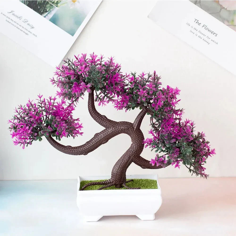 Konstgjord Potted Bonsai-träd - Realistisk Plast Dekor Carvallo