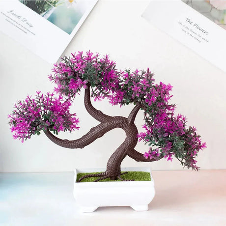 Konstgjord Potted Bonsai-träd - Realistisk Plast Dekor Carvallo