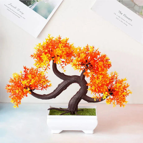 Konstgjord Potted Bonsai-träd - Realistisk Plast Dekor Carvallo