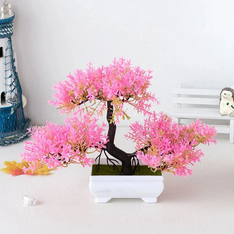 Konstgjord Potted Bonsai-träd - Realistisk Plast Dekor Carvallo