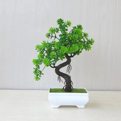 Konstgjord Potted Bonsai-träd - Realistisk Plast Dekor Carvallo