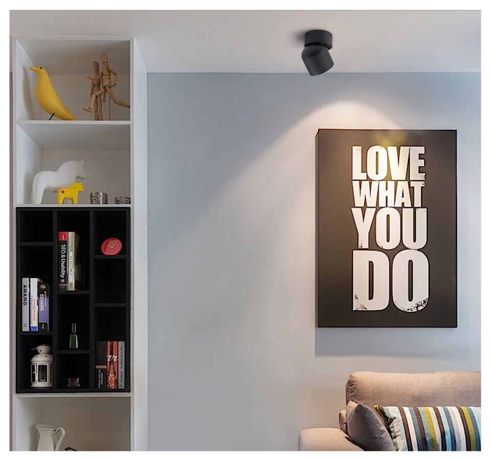 Arvesso | LED Taklampa Ytmonterad 360 Grader Rund Kurvrörelse Carvallo