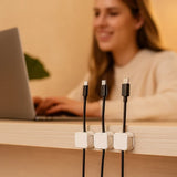 Magnetisk kabelorganisatör - Självhäftande kabelhantering 6-pack Carvallo