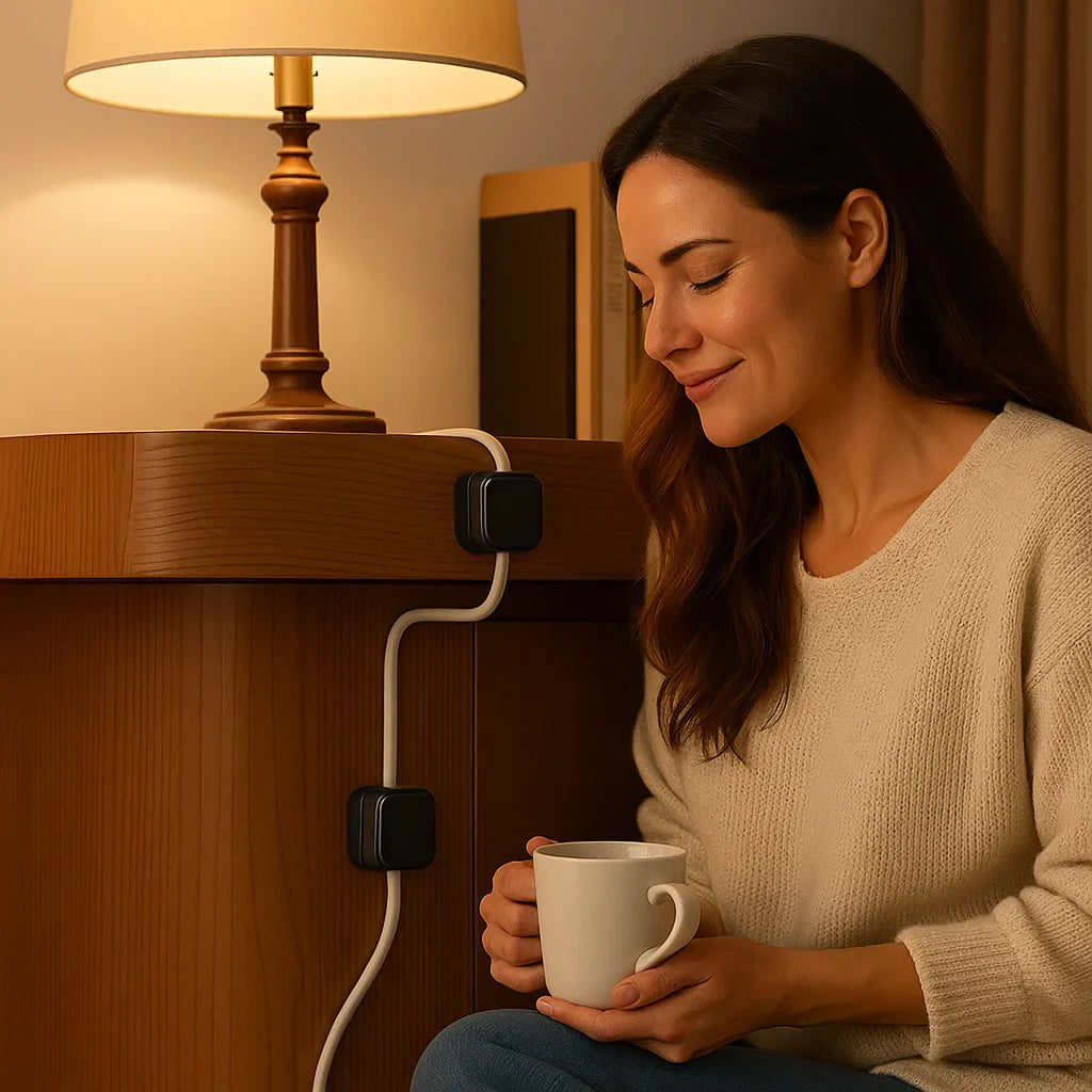 Magnetisk kabelorganisatör - Självhäftande kabelhantering 6-pack Carvallo