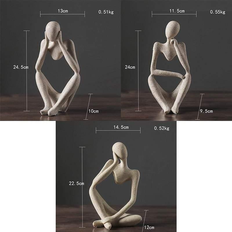 Elegant Dekorativ Figur Skulptur för Hem eller Kontor Dekor Carvallo