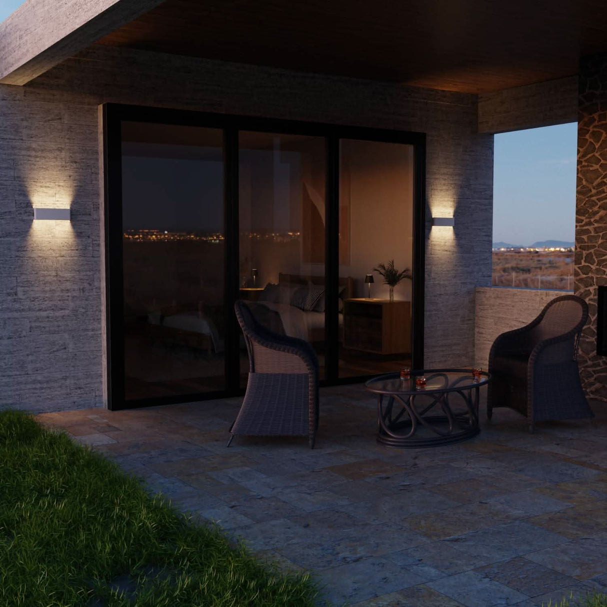 Utomhus LED Vägglampa Modern Rektangel Carvallo