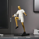 Abstract fotbollsspelare figur i unik heminredning och konstnärlighet Carvallo