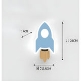 RocketGlow Ljus - Dekorativ Barns Tecknad Raket LED Vägglampa Carvallo