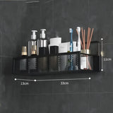 ShelfOra – Väggmonterade Kosmetikhyllor med Krokar för Utrymmessparande Badrumsförvaring Carvallo