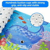 Extra lång halkfri badmatta – Maskintvättbar med sugkoppar Carvallo