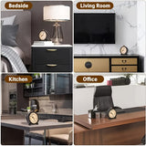 Retro Metall Väckarklocka med Tyst Rörelse – Klassisk Bordstorlek för Sovrum eller Skrivbord Carvallo