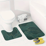 Tropical Leaf Badmatta Set | Mjuk Mikrofiber Absorberande | Halkfri | 2 Delar | Brick by Brick Carvallo